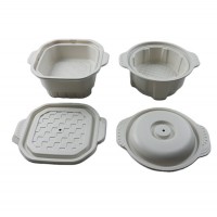 China Factory Eco Disposable Biodegradable Bamboo Food Containers