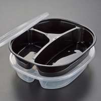 Plastic pp 3 compartment disposable food containers