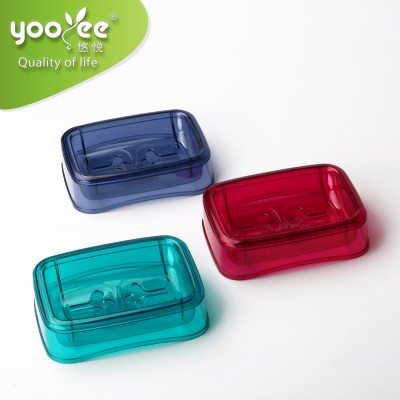 High quality Promotional Rectangle Clear Plastic Bathroom Soap box Sets