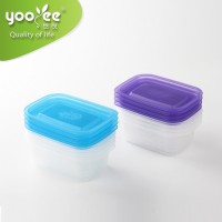 4 pcs/ Set Food Grade Nice Plastic Container with Lid in Small Size