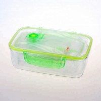 PC Retangular Transparent Vacuum Food Container Set with Lid