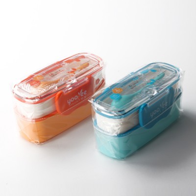 362 FACTORY recyclable plastic 2 layer bento box